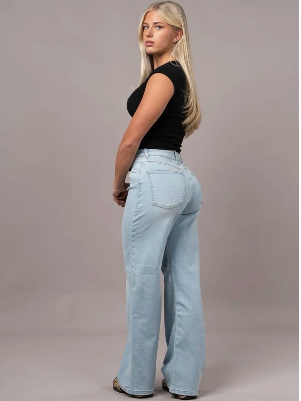 Hemmed Fit Jeans Baggy in Vintage blue